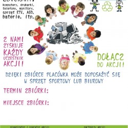 Plakat informacyjny o zbiórce elektrośmieci